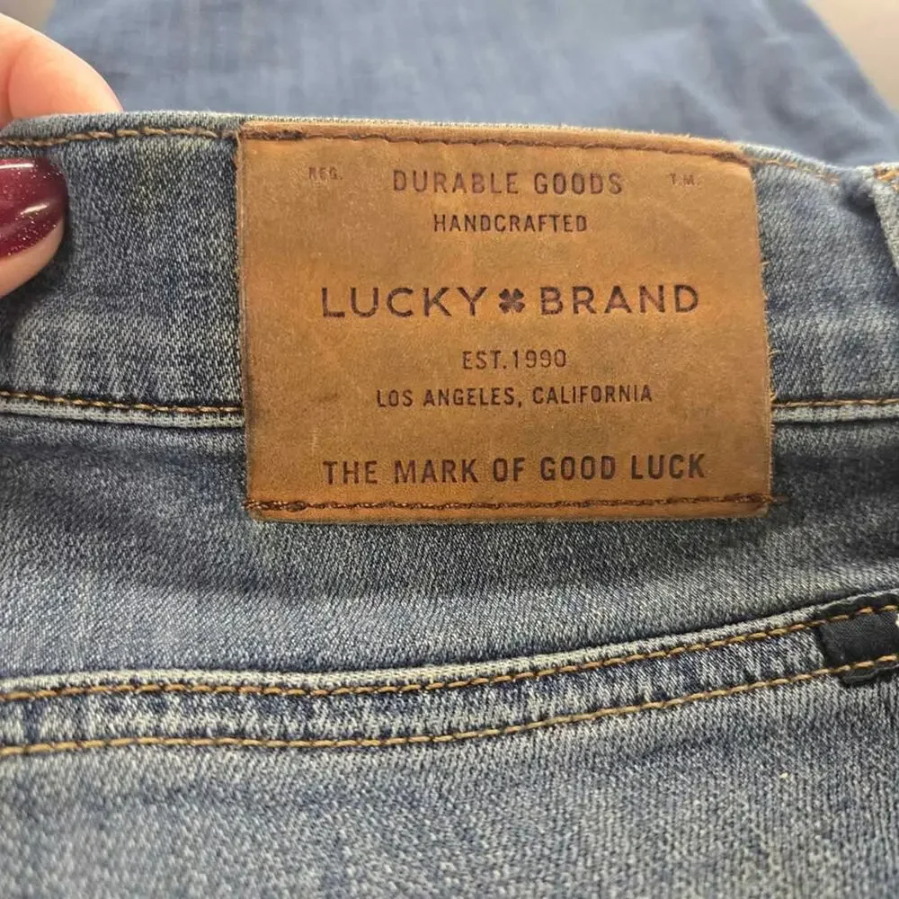 Lucky Brand 221 Original Straight Leg Jeans‎ Men's 34 x 32 Blue Denim